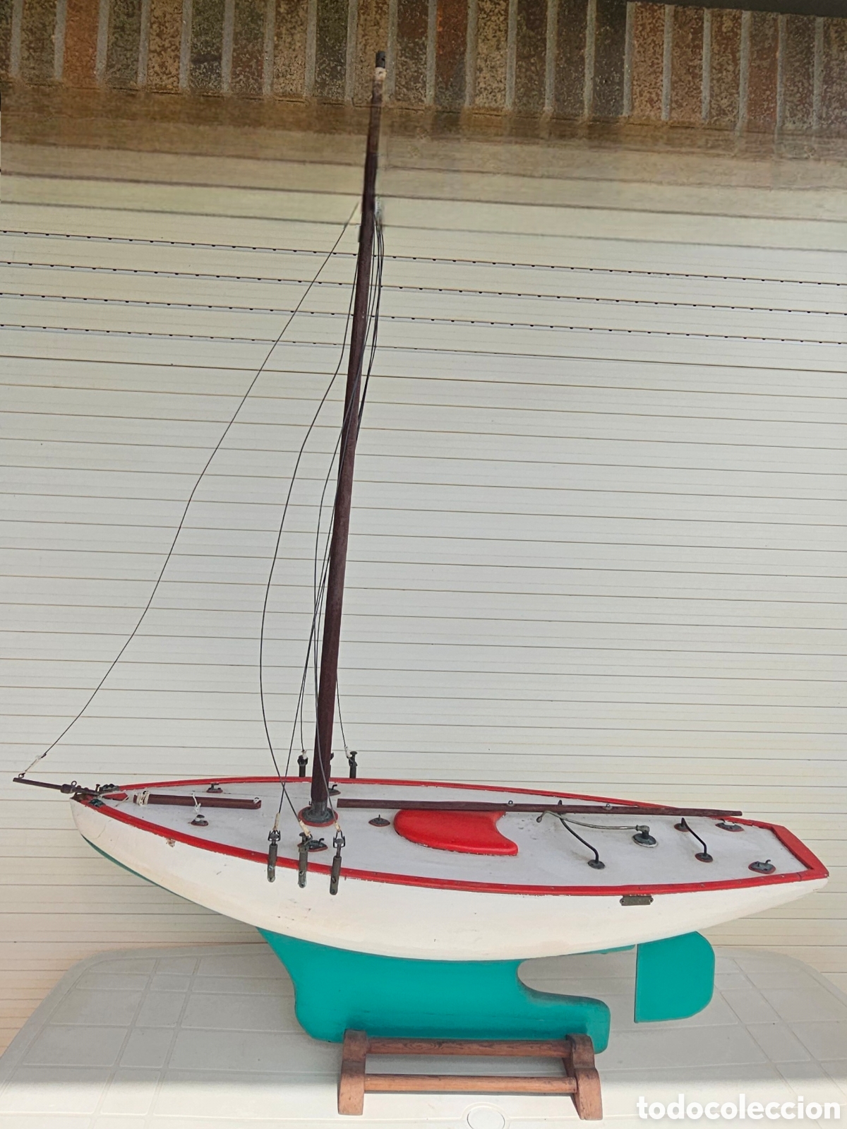Vintage: CASCO VELERO MADERA MACIZA - Foto 5