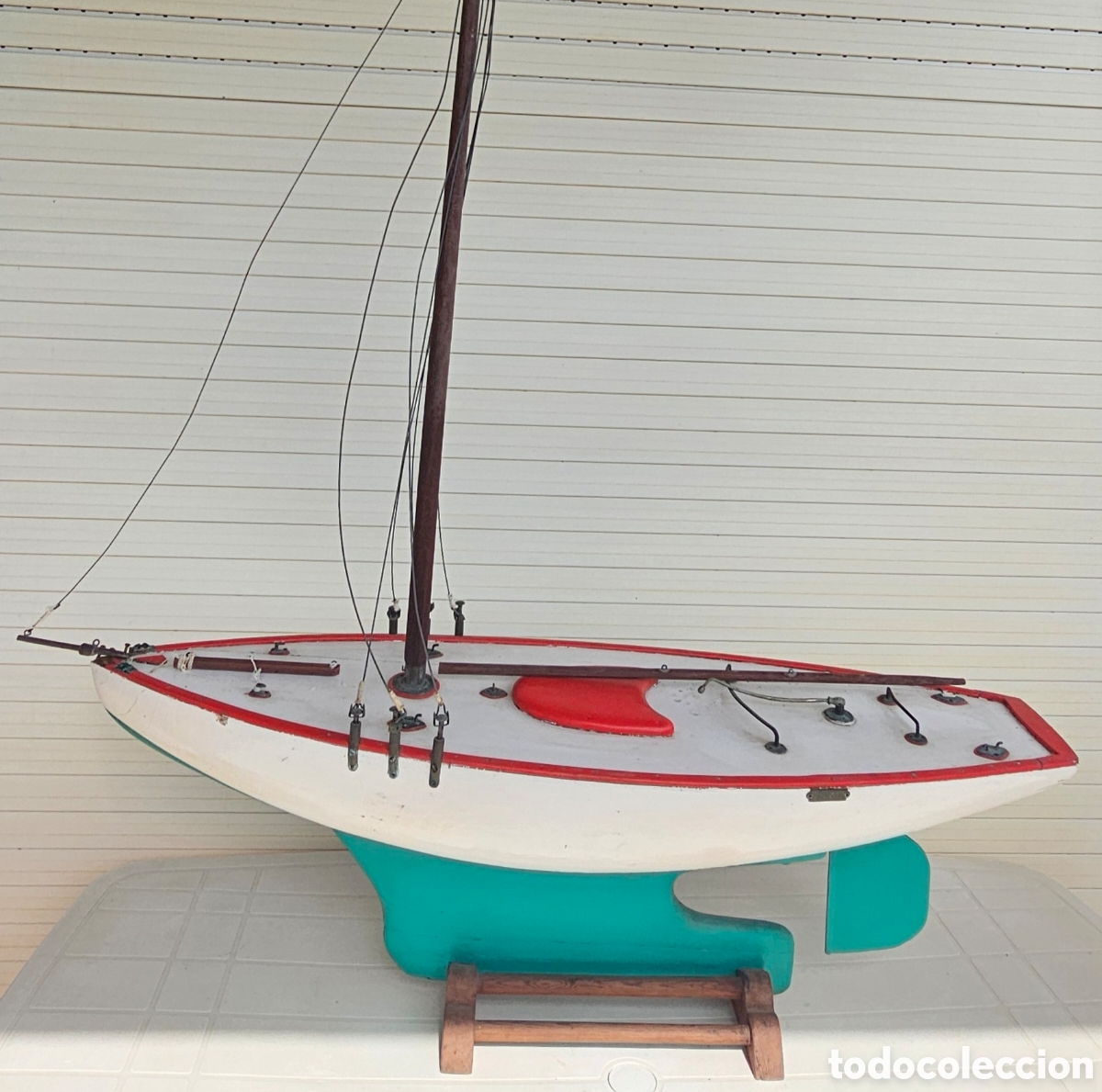 Vintage: CASCO VELERO MADERA MACIZA - Foto 4