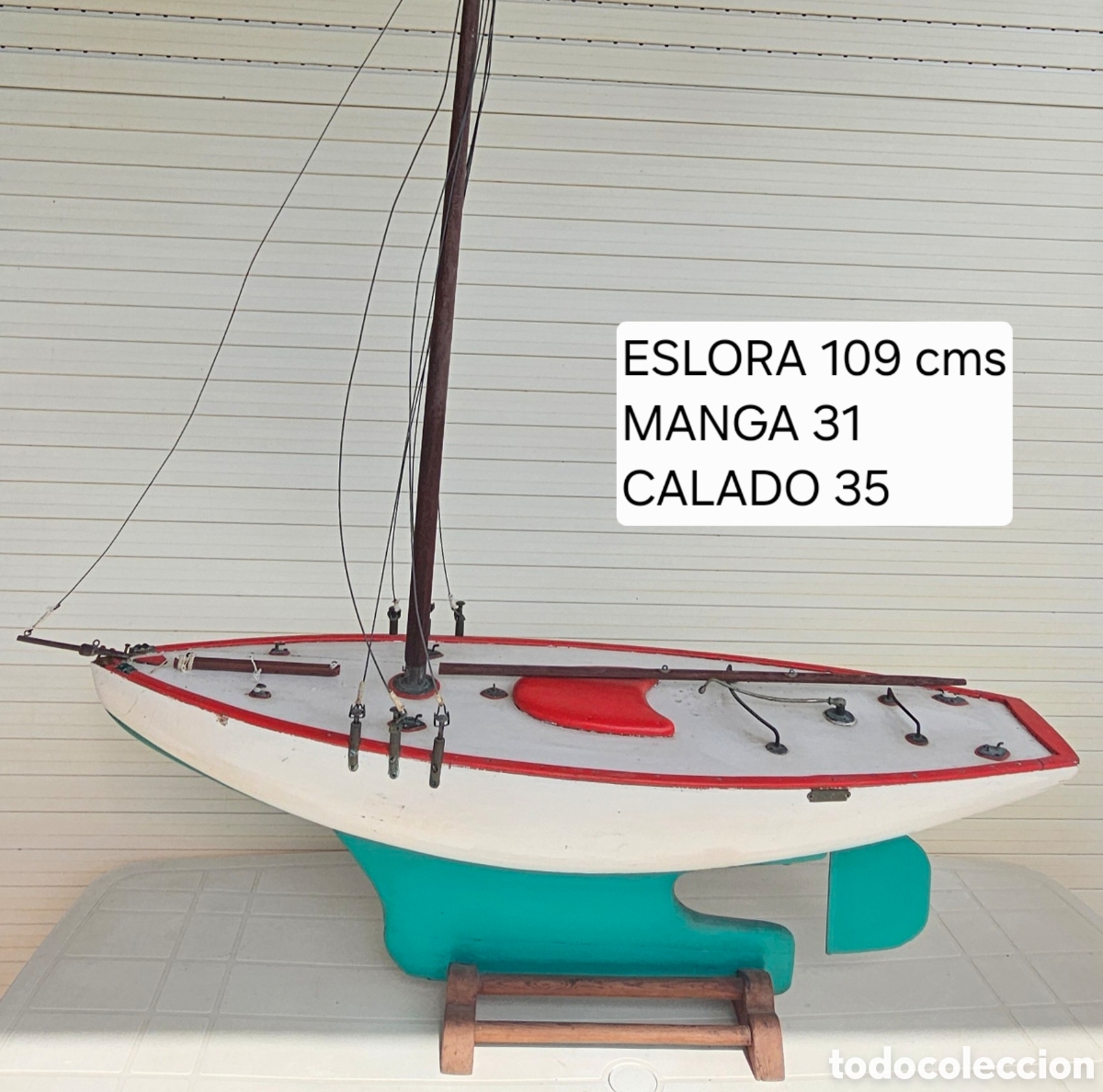 Vintage: CASCO VELERO MADERA MACIZA - Foto 22