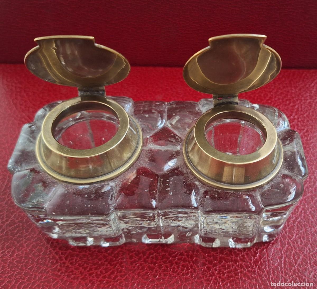 Vintage: TINTERO DOBLE &ldquo;CUARTEADO CL&Aacute;SICO&rdquo; - Foto 2