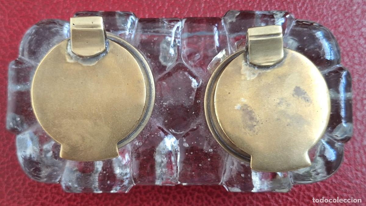 Vintage: TINTERO DOBLE &ldquo;CUARTEADO CL&Aacute;SICO&rdquo; - Foto 3