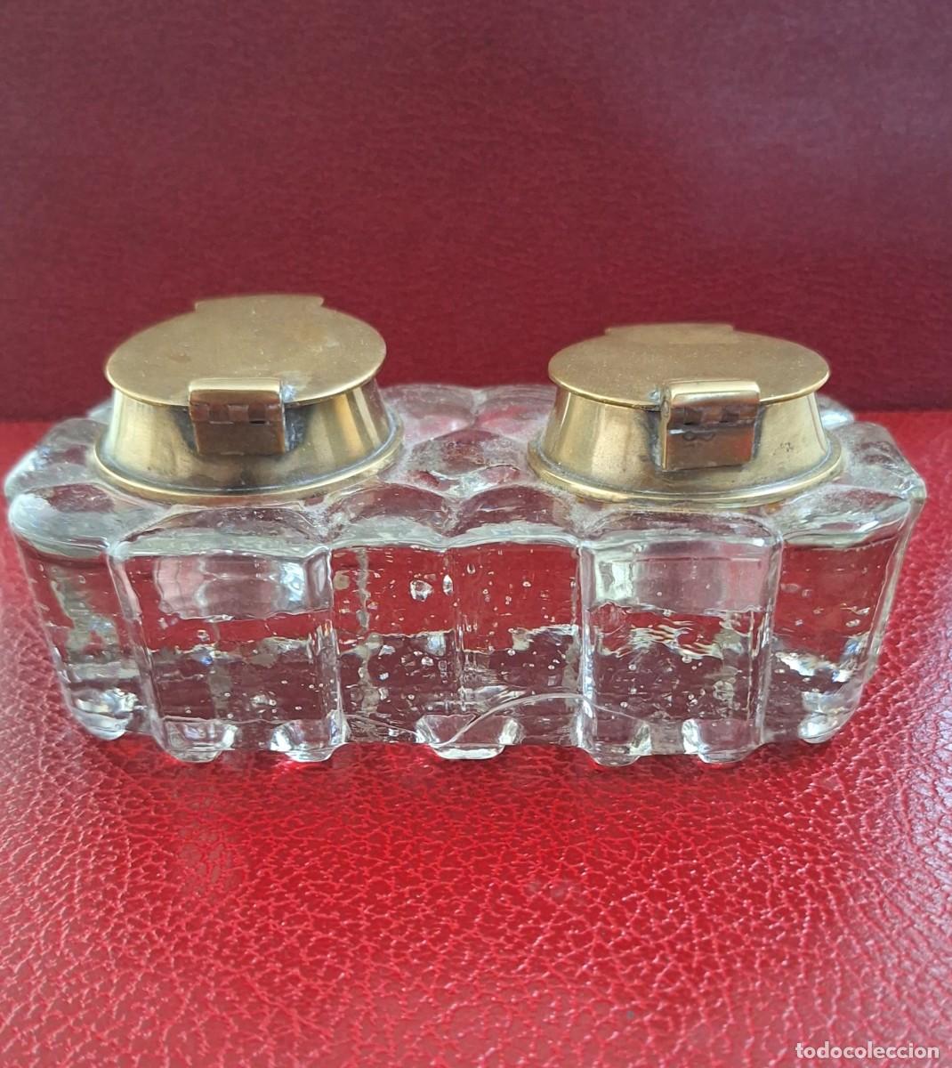 Vintage: TINTERO DOBLE &ldquo;CUARTEADO CL&Aacute;SICO&rdquo; - Foto 4