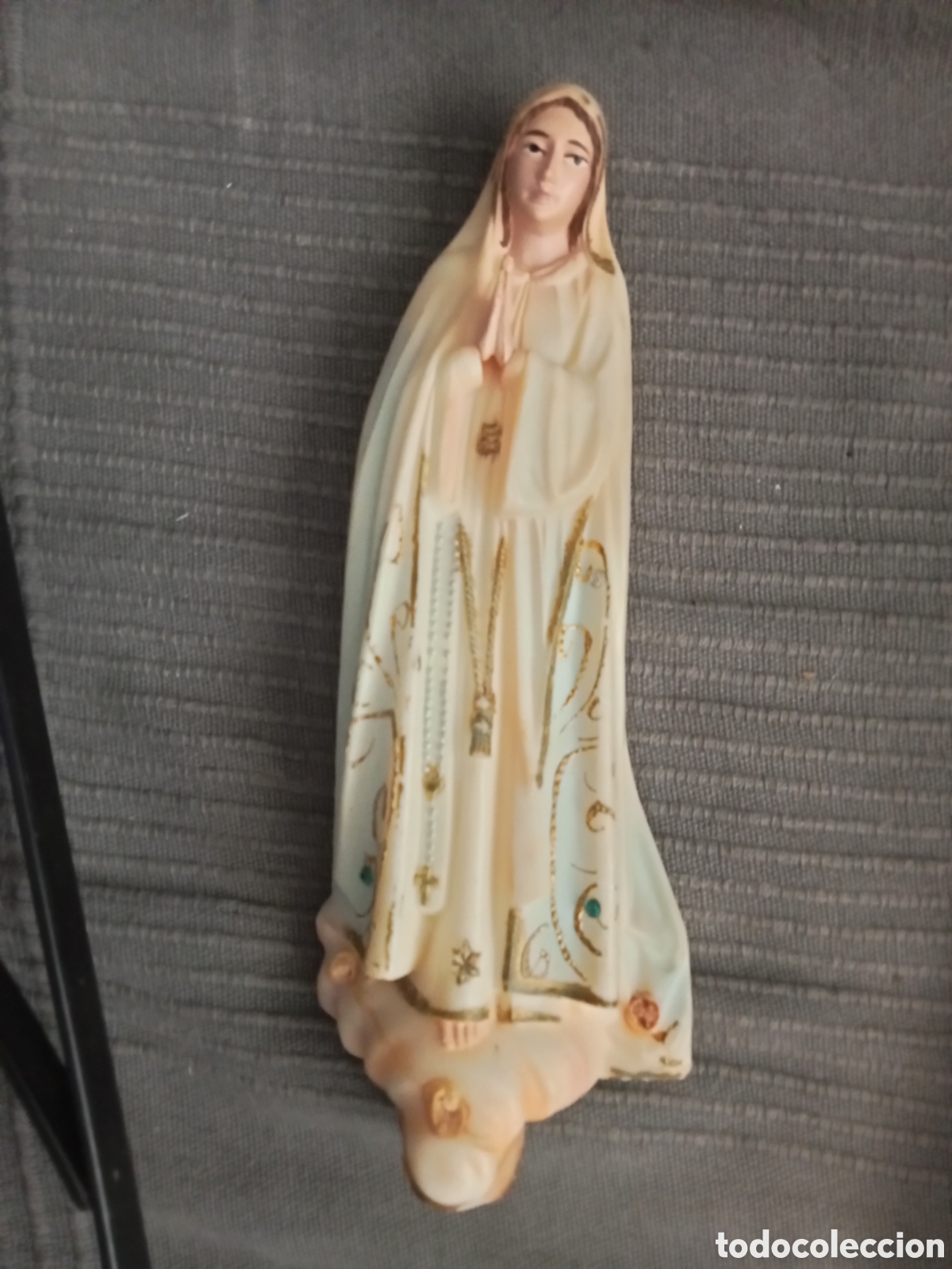 Vintage: Figura de la virgen de F&aacute;tima - Foto 1