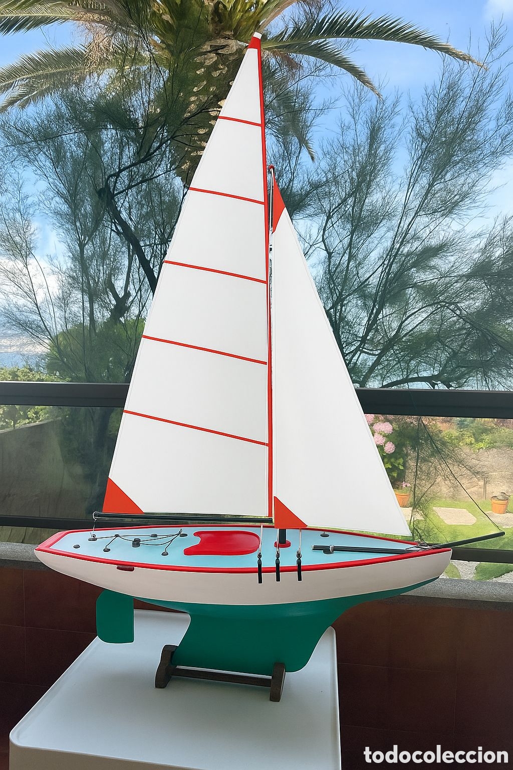 Vintage: CASCO VELERO MADERA MACIZA - Foto 3