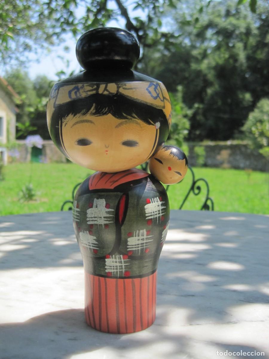 Vintage: KOKESHI - MU&Ntilde;ECA JAPONESA DE MADERA - MARCA EN LA BASE - Foto 1