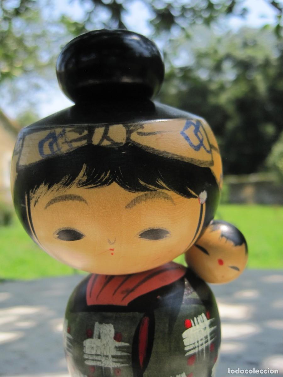 Vintage: KOKESHI - MU&Ntilde;ECA JAPONESA DE MADERA - MARCA EN LA BASE - Foto 2