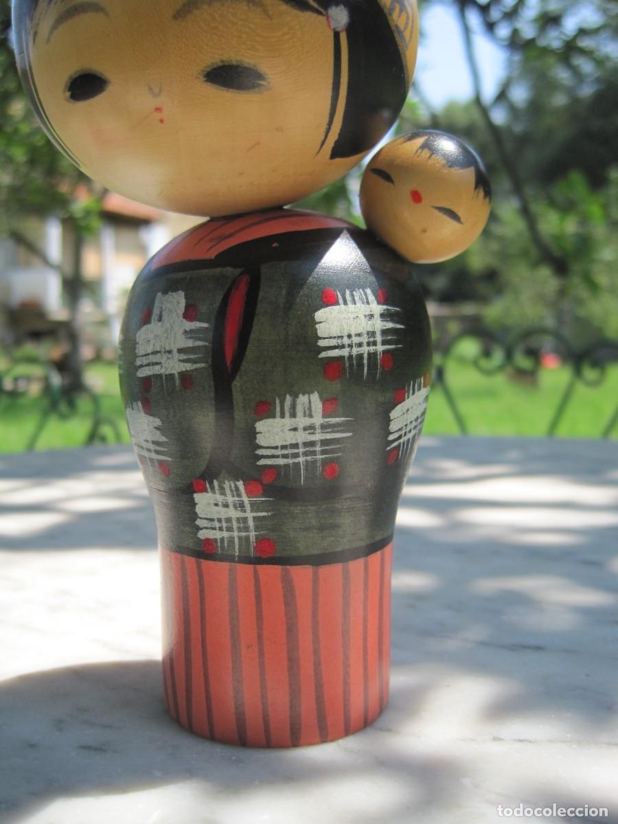 Vintage: KOKESHI - MU&Ntilde;ECA JAPONESA DE MADERA - MARCA EN LA BASE - Foto 4