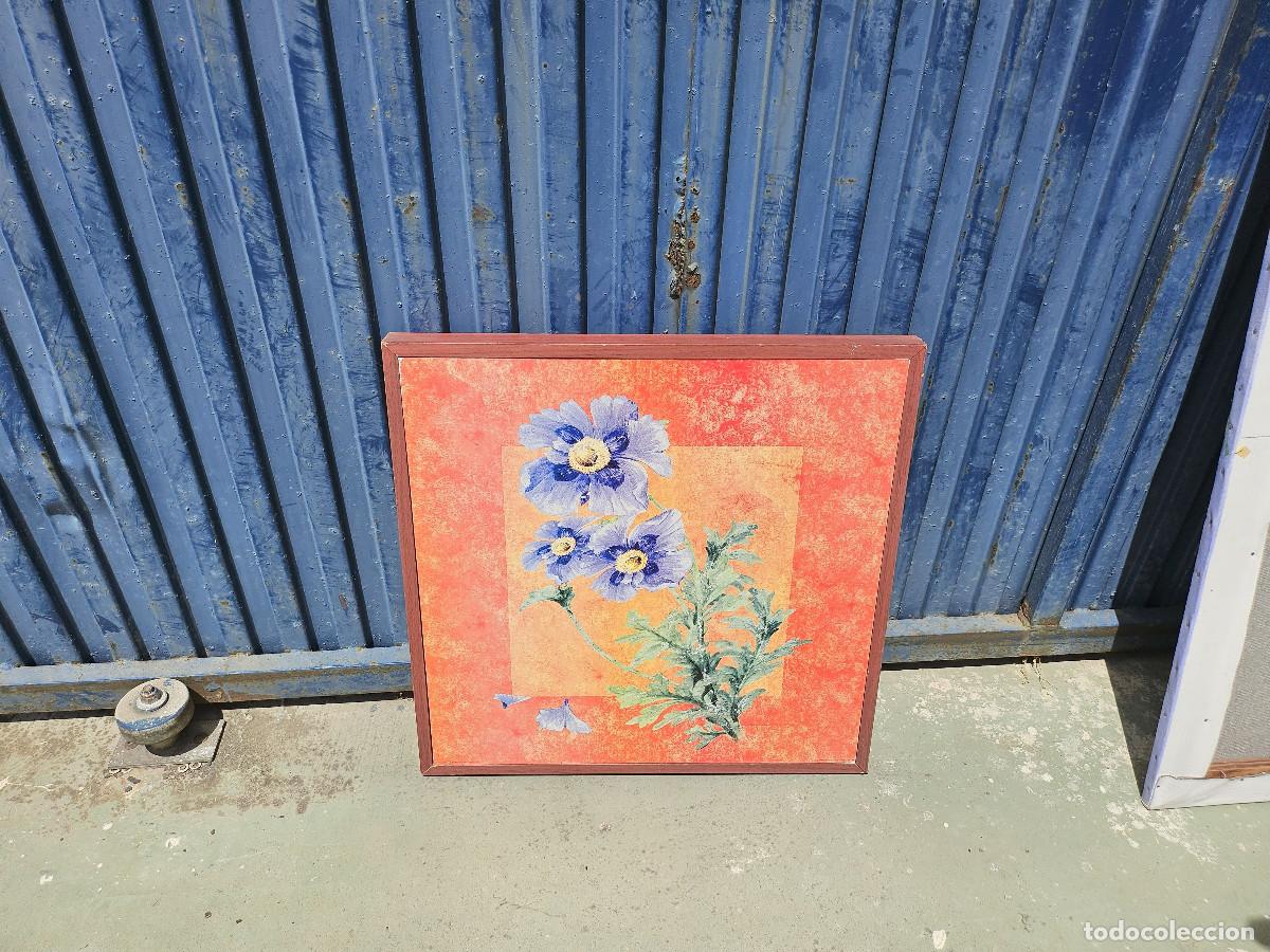 Vintage: cuadro con laminas de flores - Foto 1