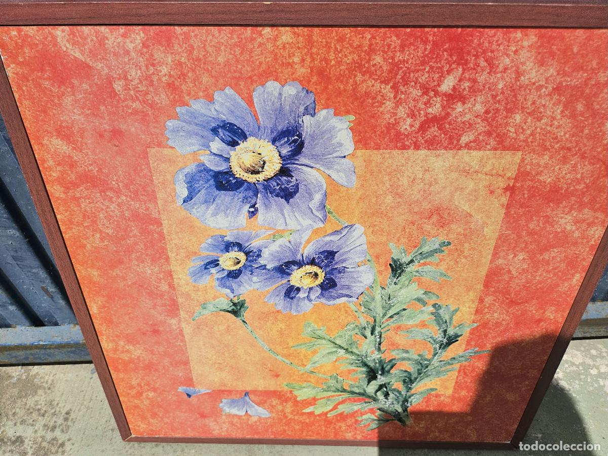 Vintage: cuadro con laminas de flores - Foto 2