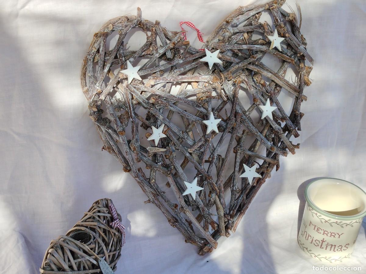 Vintage: Coraz&oacute;n decorativo de madera - Foto 1