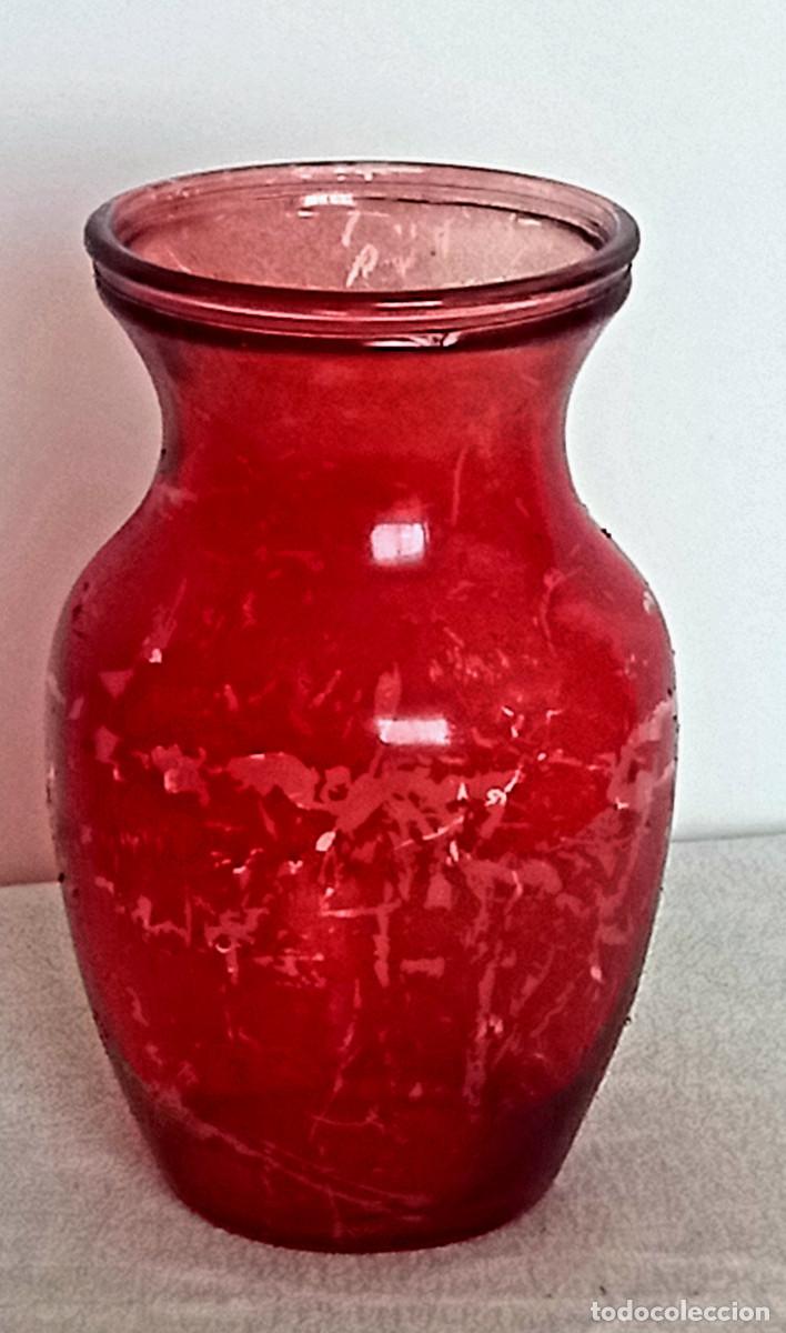 Vintage: Jarr&oacute;n Rojo Alto 21cm alto Vintage