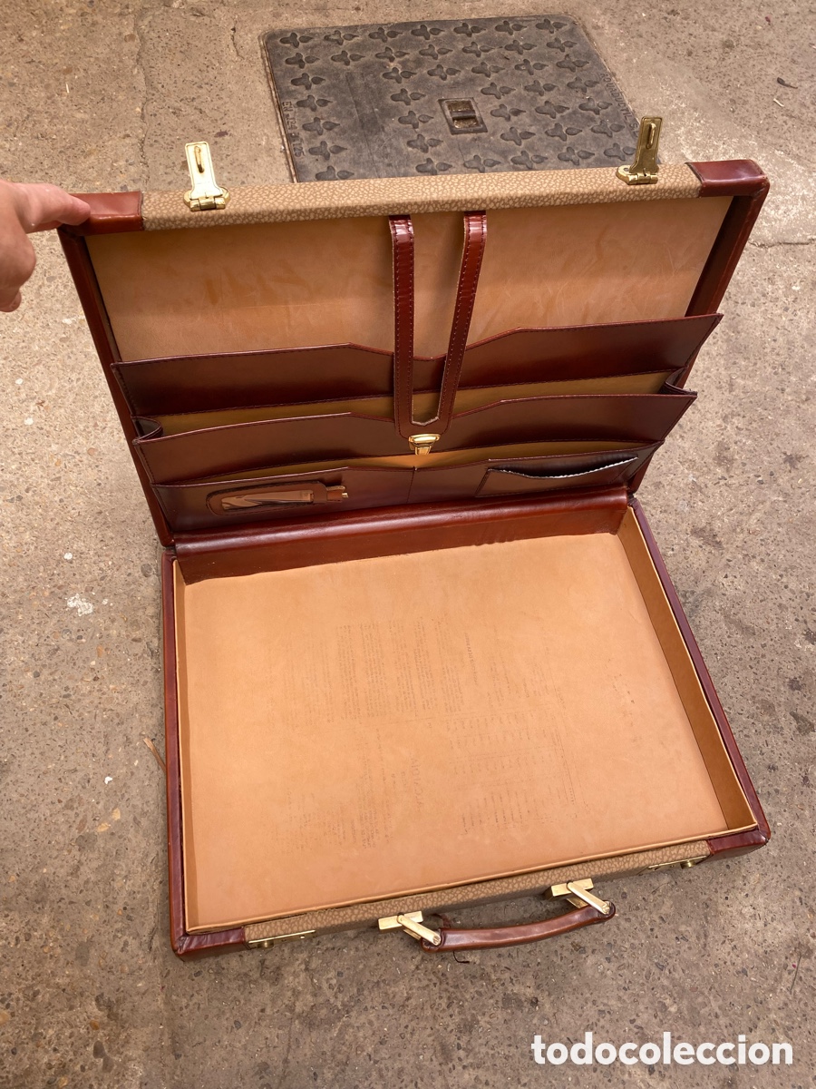 Vintage: Maletin de piel de portafolios o documentos. - Foto 6