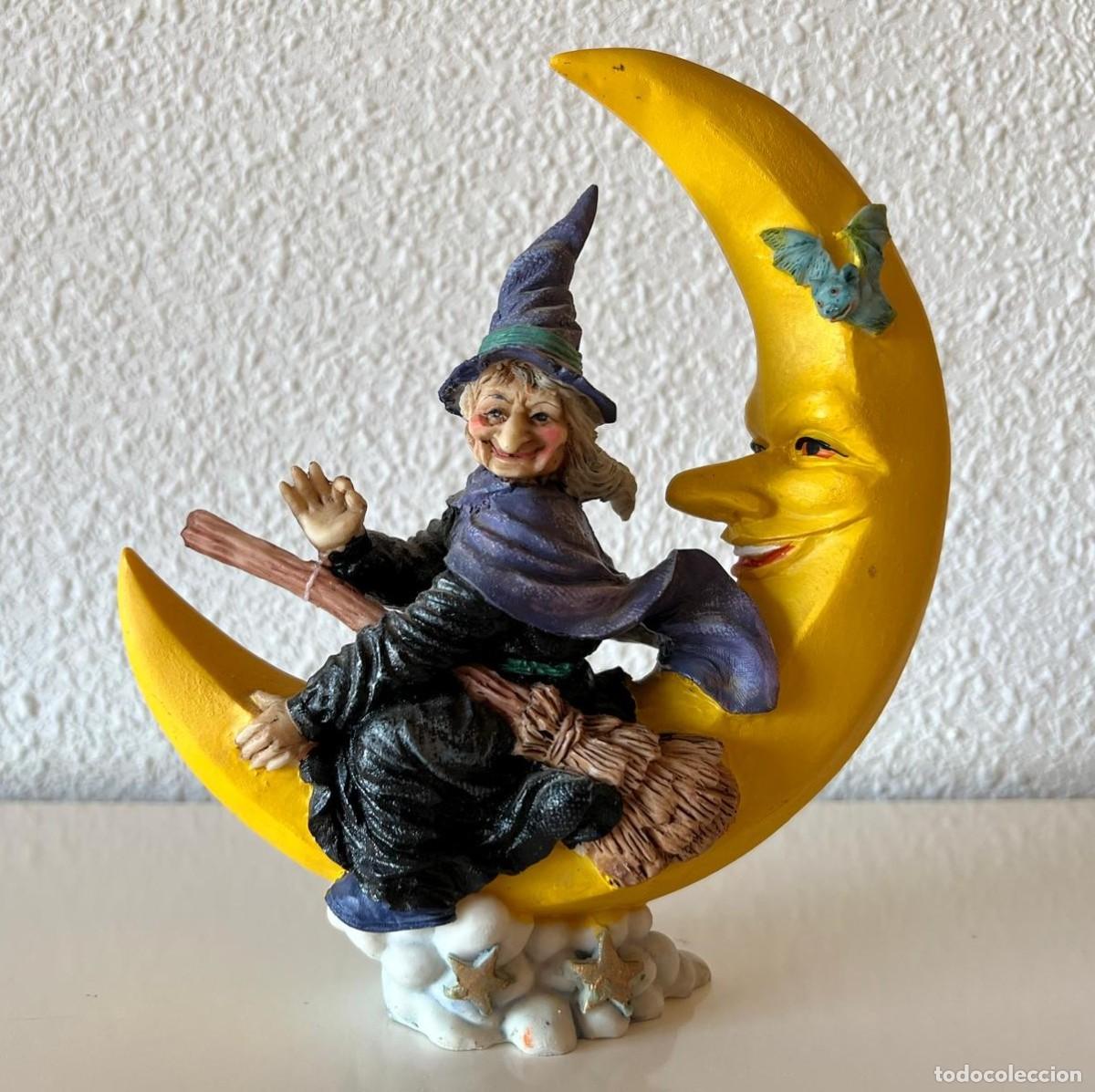 Vintage: FIGURA RESINA BRUJA LUNA - Foto 1