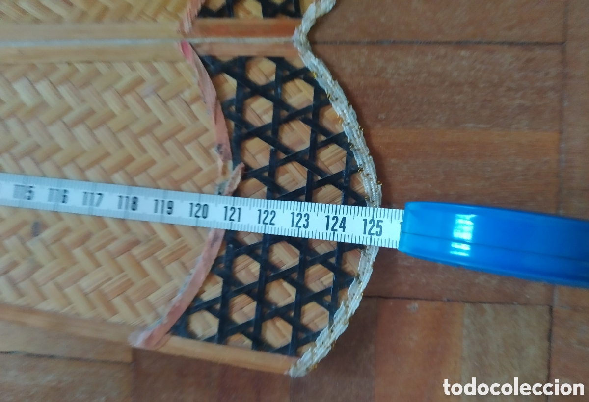 Vintage: Gran abanico decorativo Chino de bamb&uacute;. - Foto 9