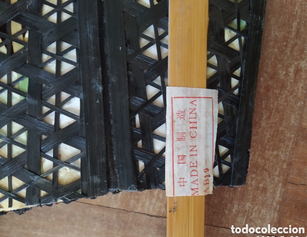 Vintage: Precioso gran abanico chino en bamb&uacute;. - Foto 13