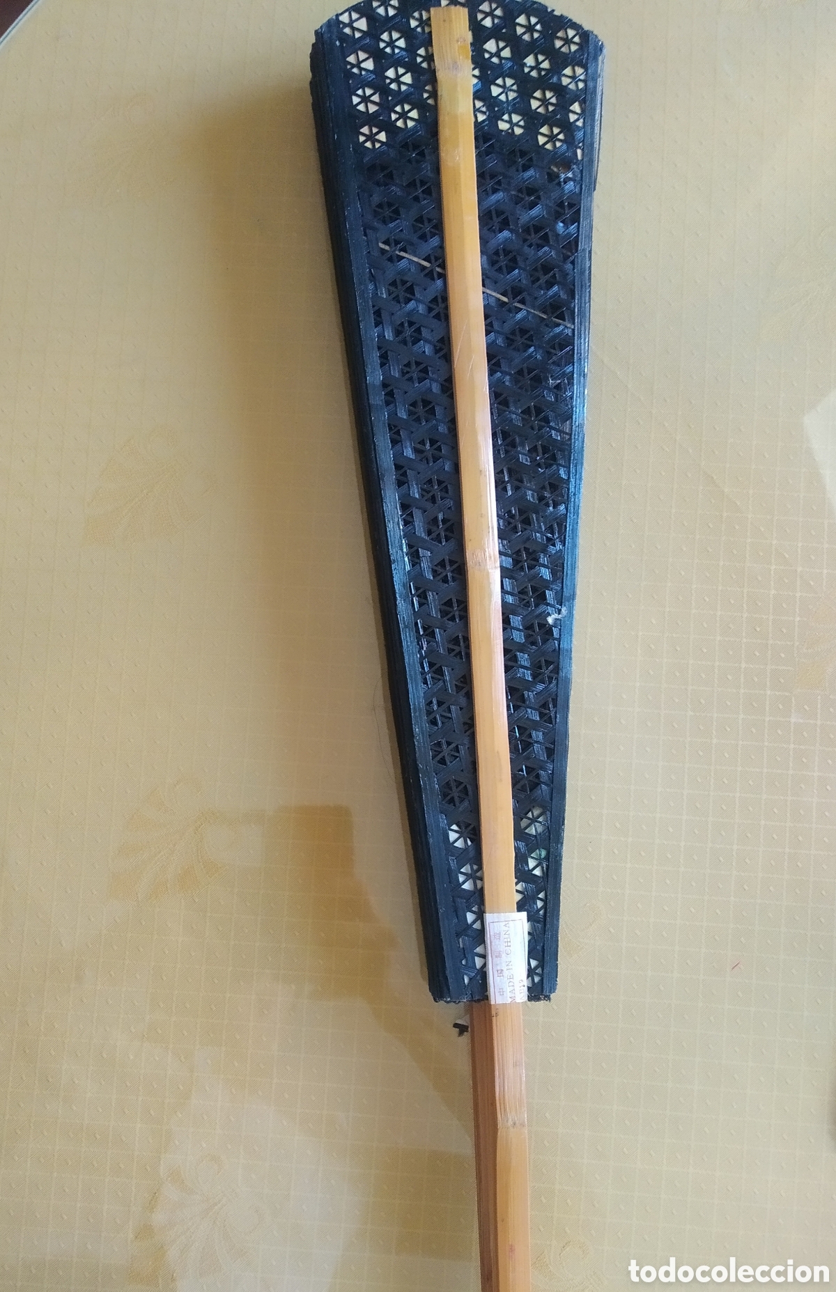 Vintage: Precioso gran abanico chino en bamb&uacute;. - Foto 14