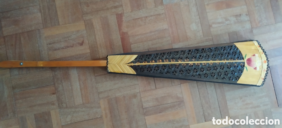 Vintage: Precioso gran abanico chino en bamb&uacute;. - Foto 15