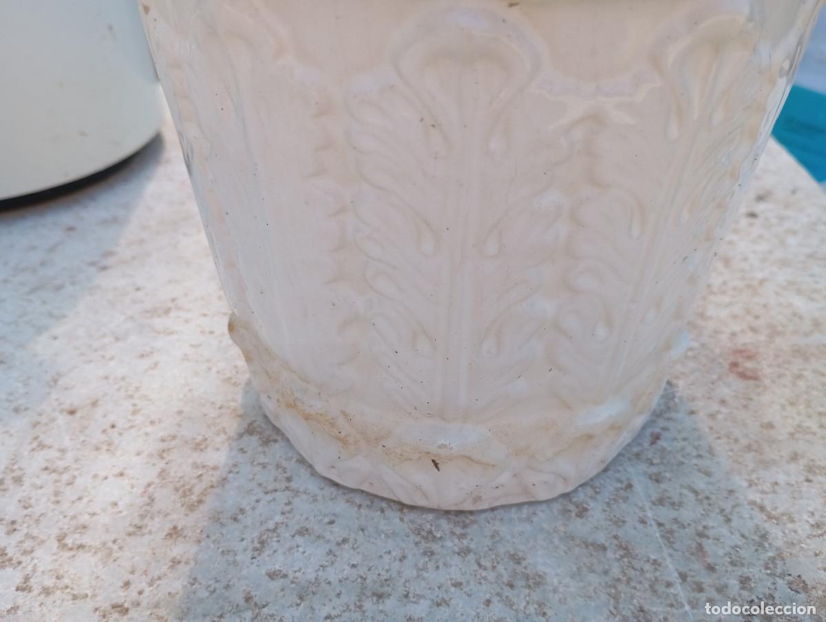 Vintage: maceta de ceramica blanca - Foto 2