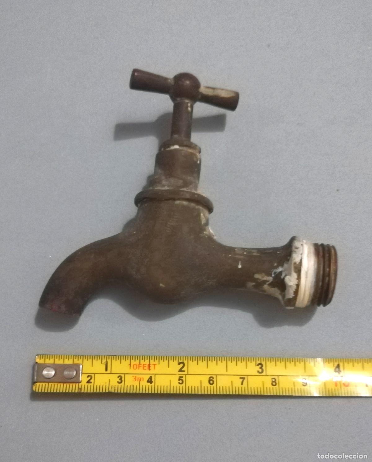 Vintage: Antiguo grifo de metal, bronce. - Foto 3