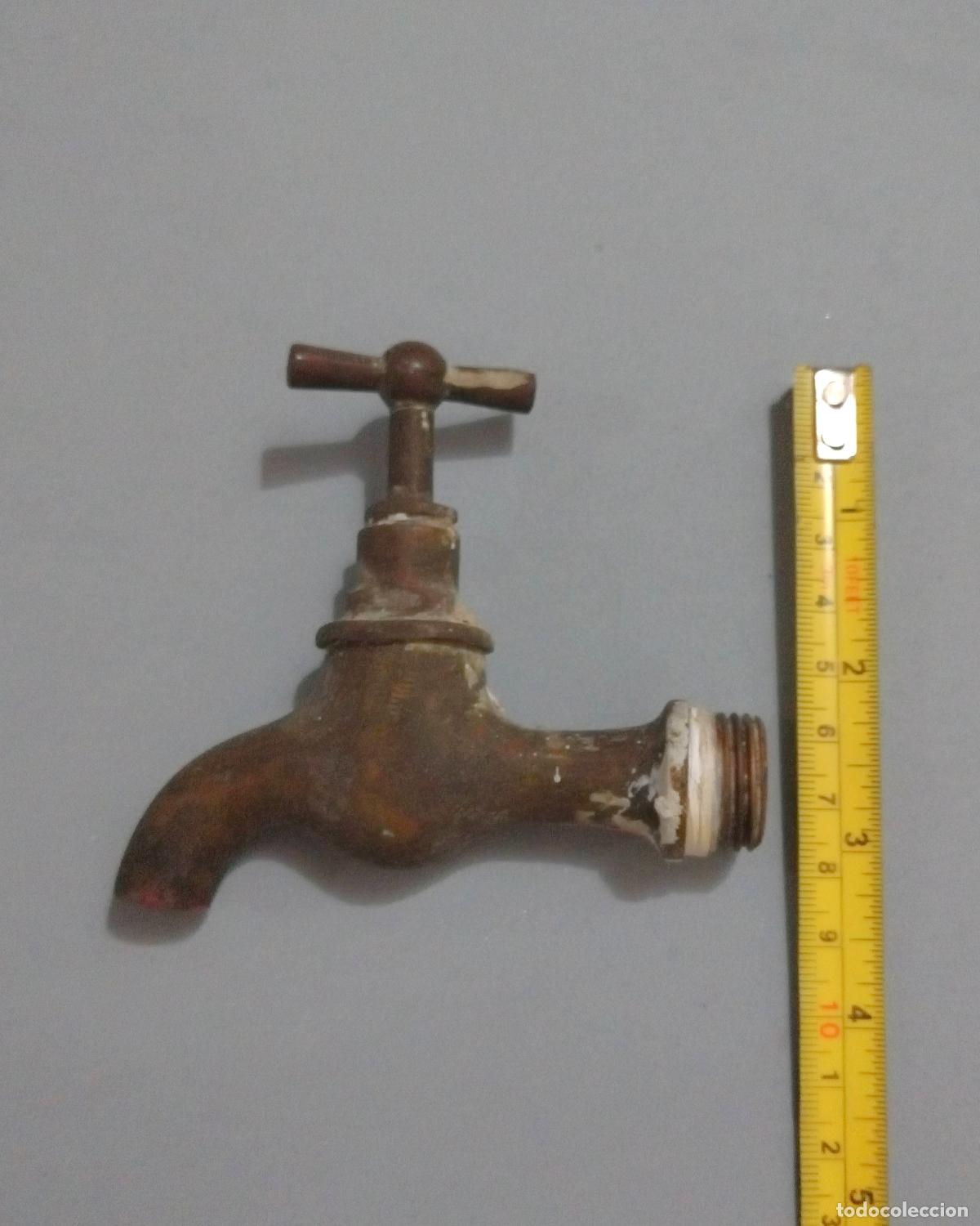 Vintage: Antiguo grifo de metal, bronce. - Foto 4