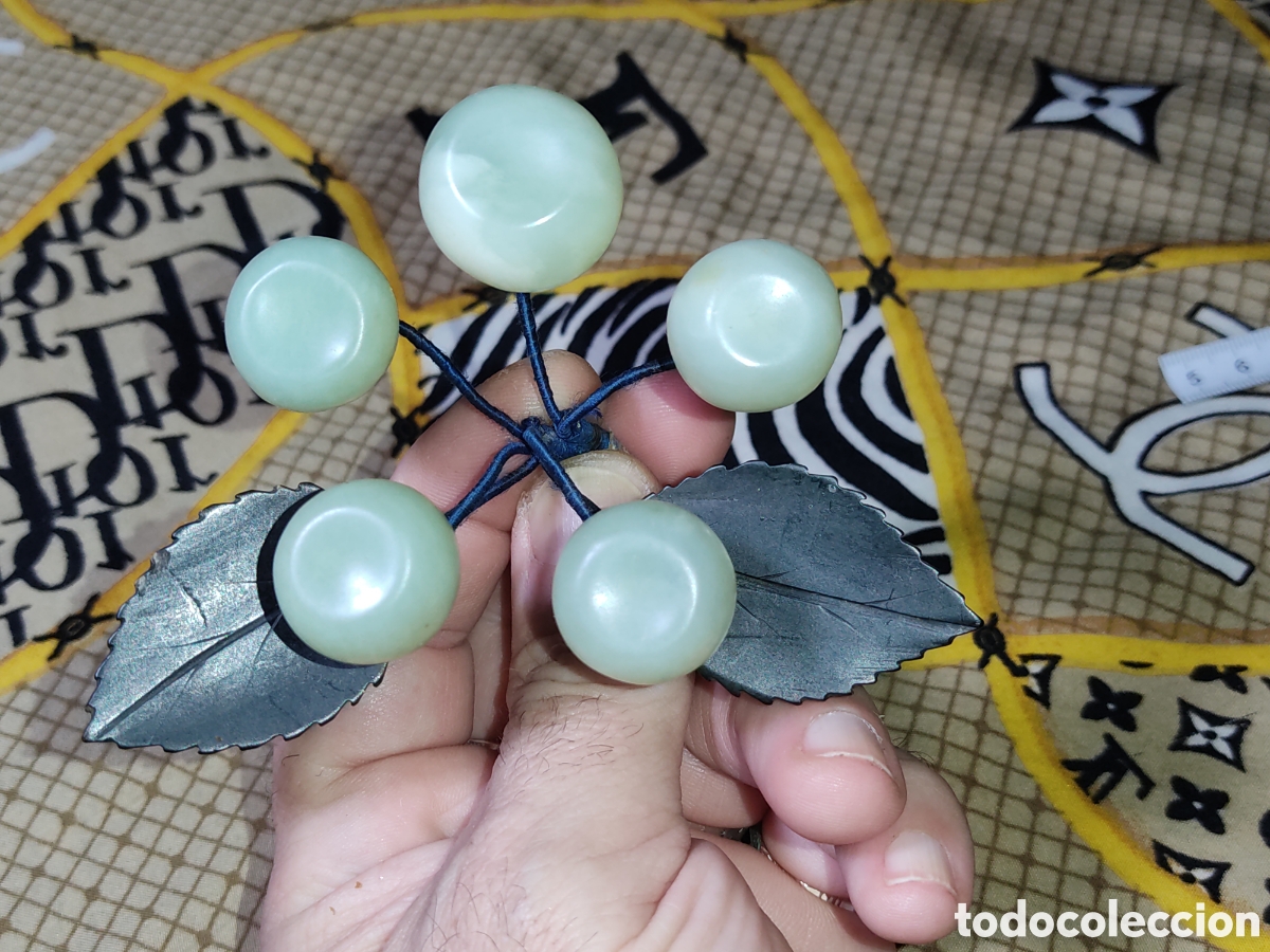 Vintage: Racimo d&eacute; uvas de jade verde.Vintage. - Foto 6
