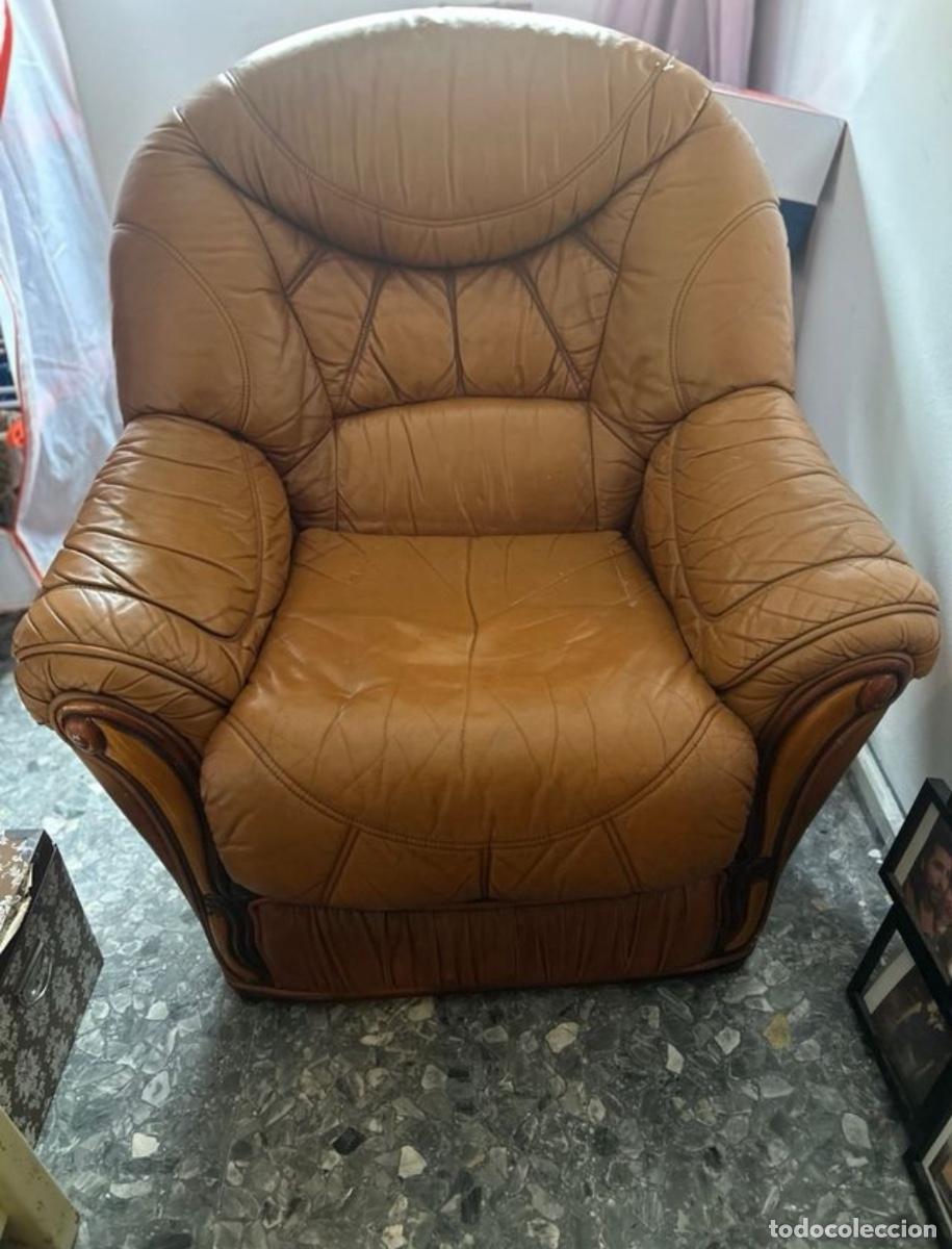 Vintage: Sill&oacute;n vintage marr&oacute;n - Foto 2