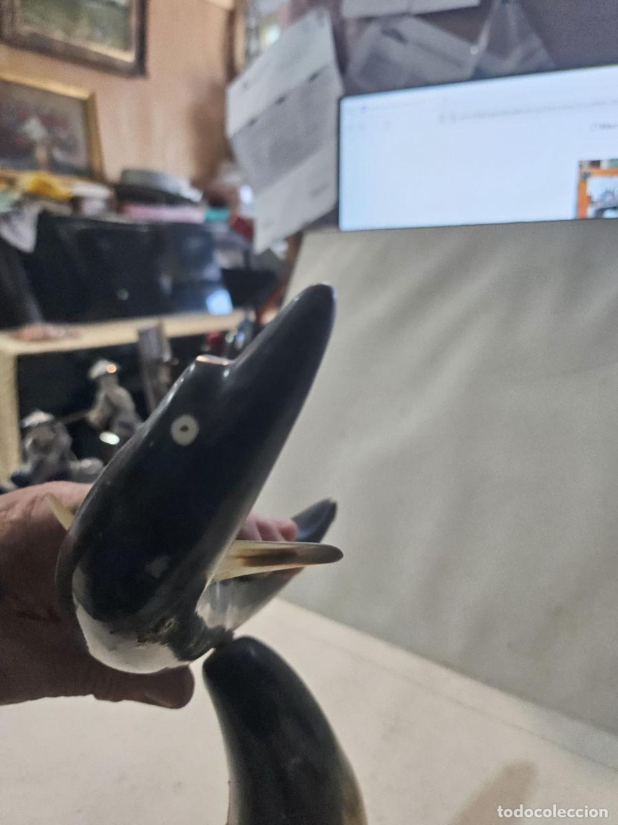Vintage: delfin hecho de asta de toro - Foto 5