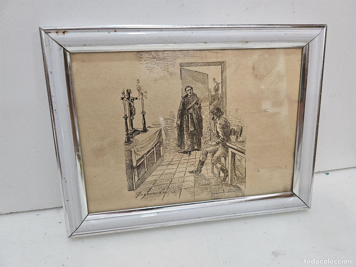 Vintage: cuadro con grabado antiguo - Foto 1