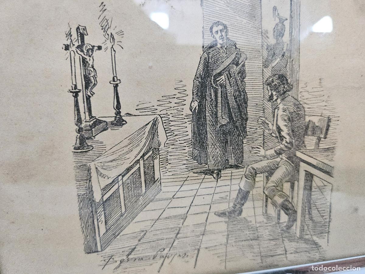 Vintage: cuadro con grabado antiguo - Foto 2