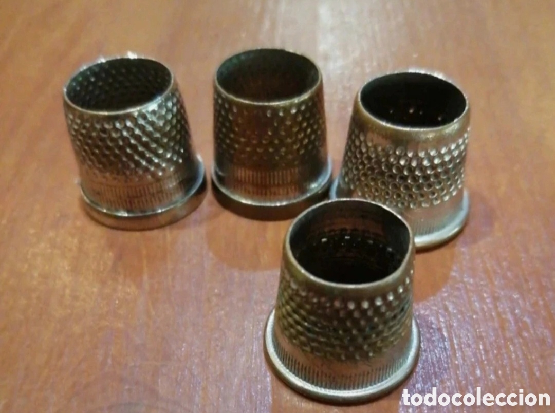 Vintage: 4 dedales de costura - Foto 1
