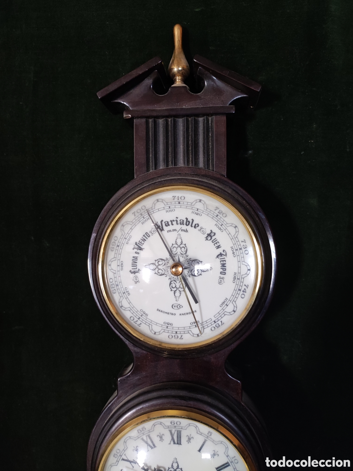Vintage: Term&oacute;metro reloj bar&oacute;metro vintage - Foto 4