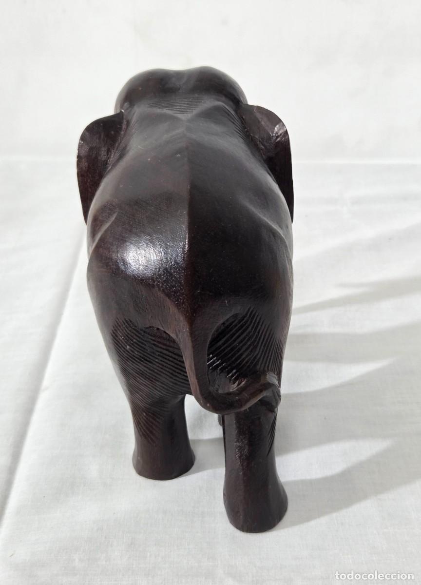 Vintage: Elefante tallado en madera - Foto 8