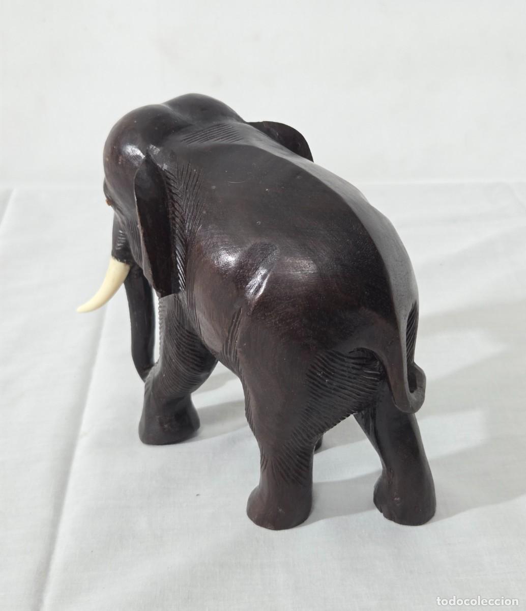 Vintage: Elefante tallado en madera - Foto 9