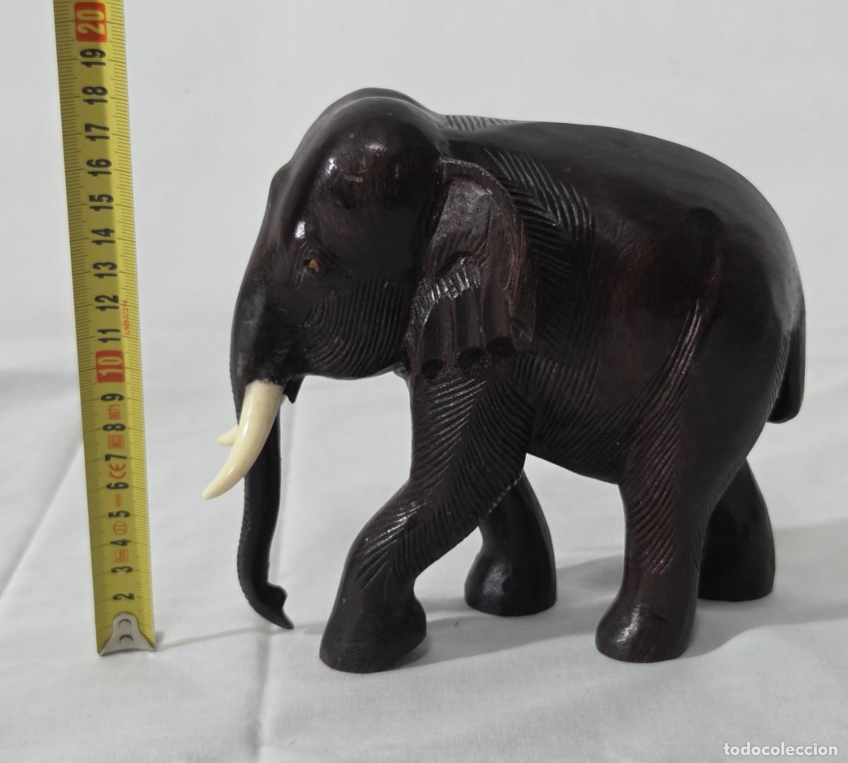 Vintage: Elefante tallado en madera - Foto 16