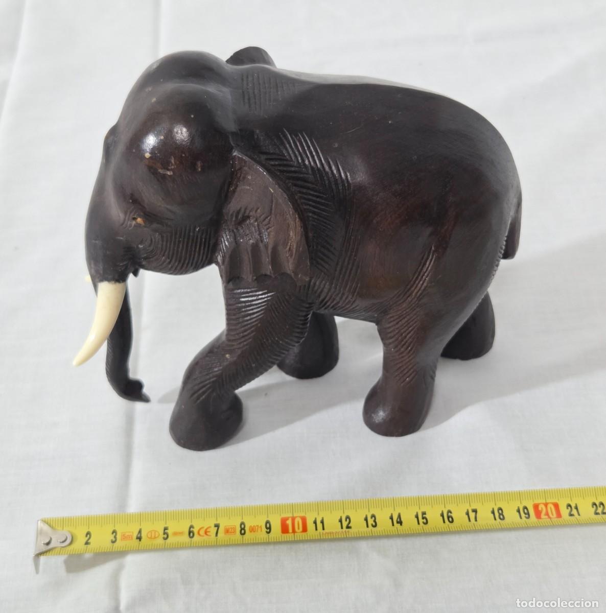 Vintage: Elefante tallado en madera - Foto 17