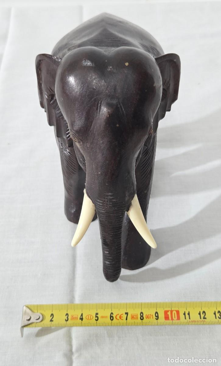 Vintage: Elefante tallado en madera - Foto 18