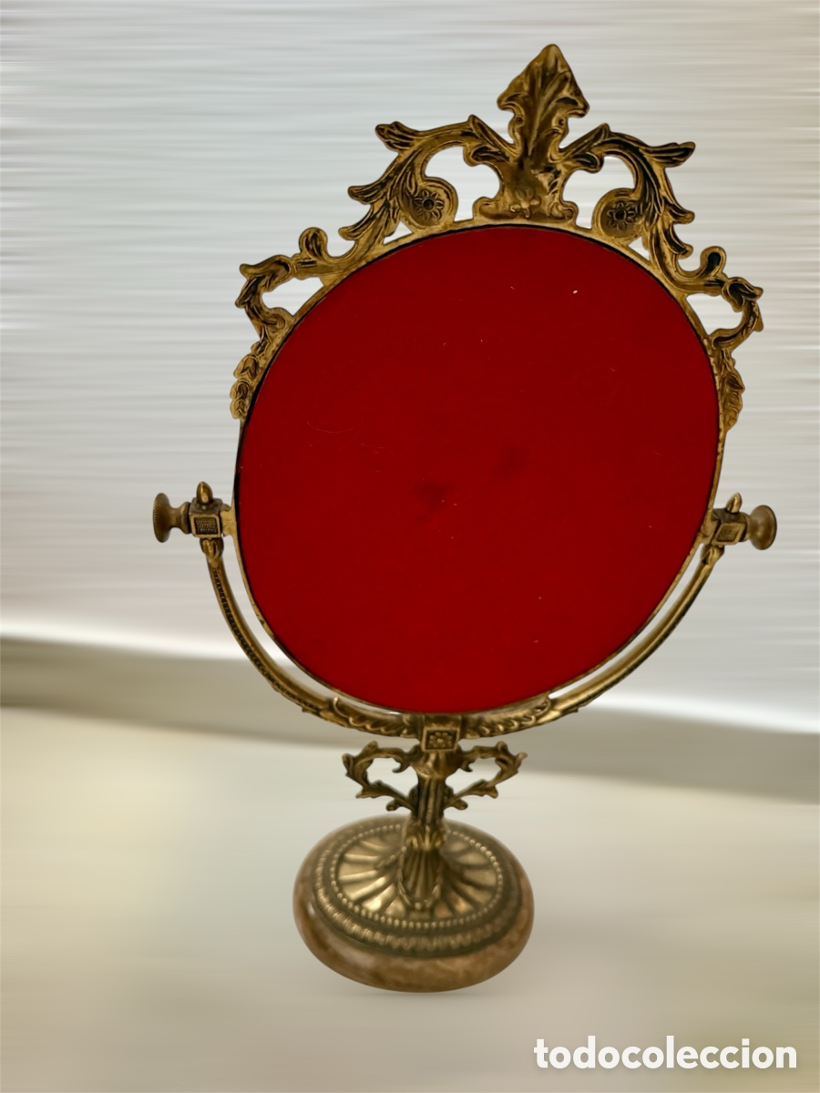 Vintage: Espejo de tocador vintage bronce - Foto 3