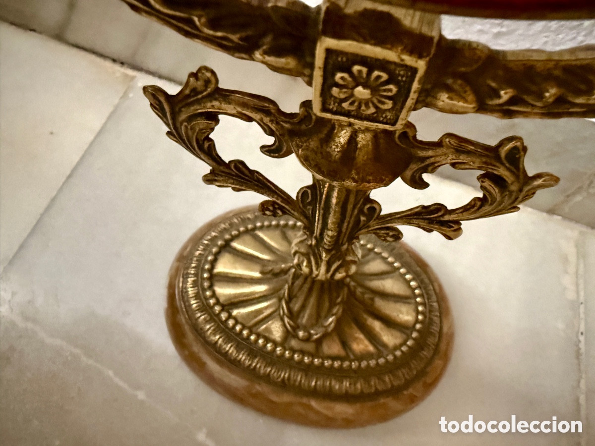 Vintage: Espejo de tocador vintage bronce - Foto 1