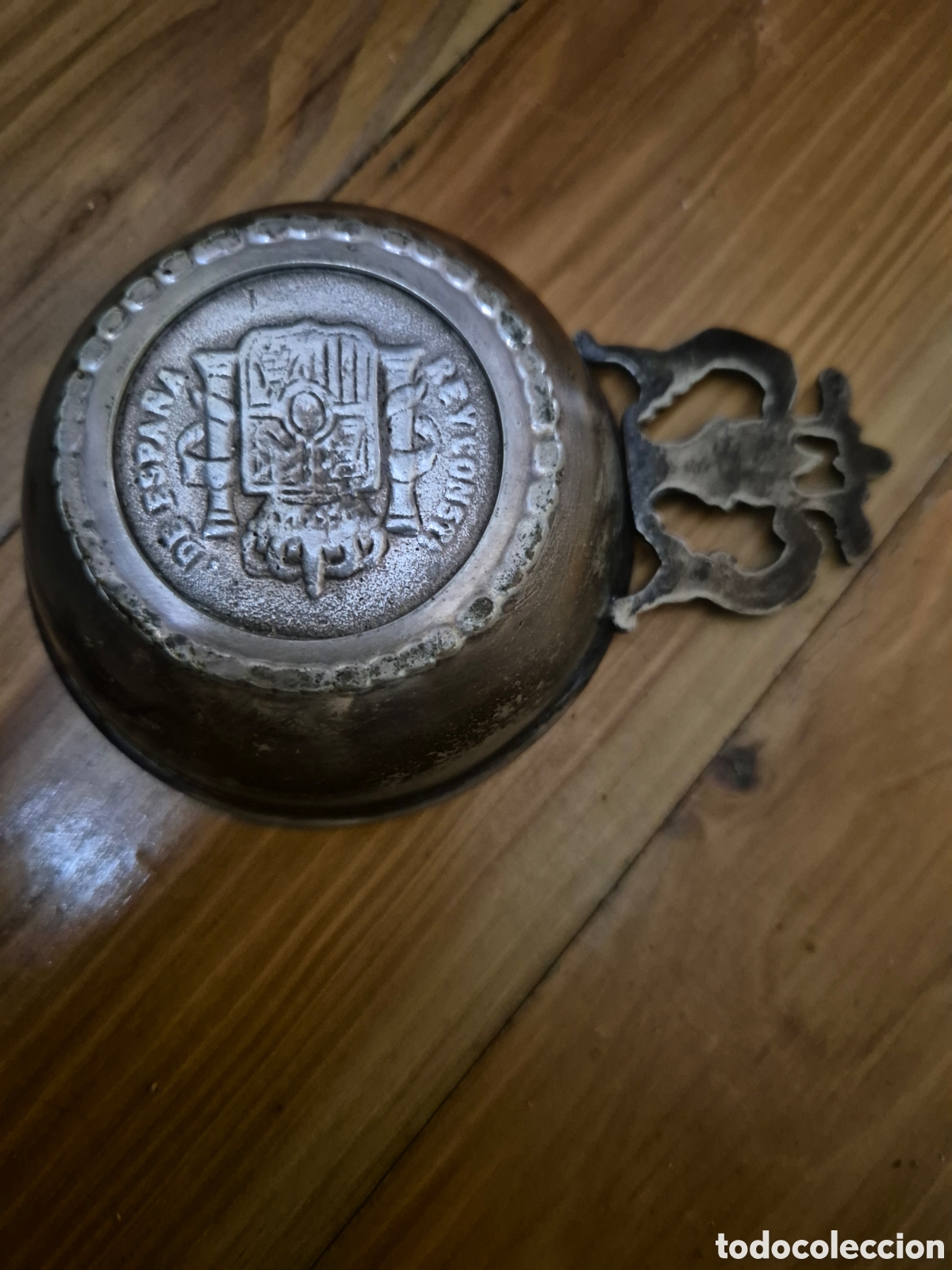 Vintage: Cenicero antiguo de metal - Foto 2