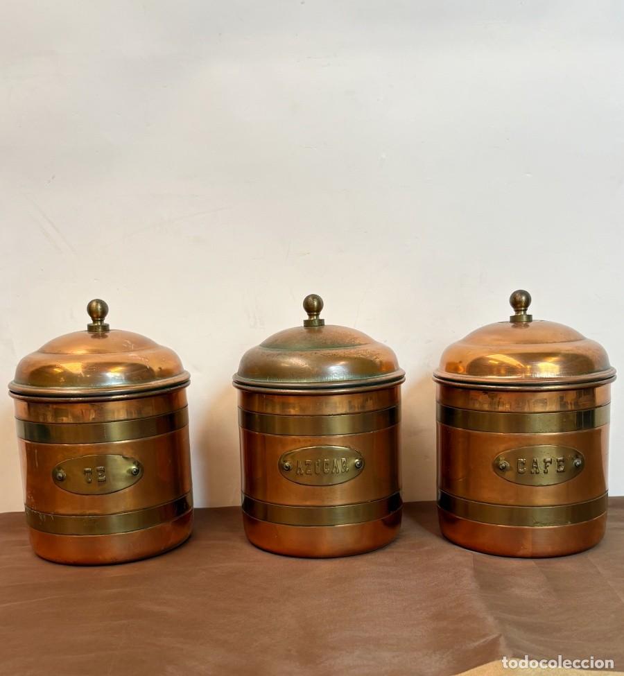 Vintage: Tarros Vintage de Cobre y Metal - Foto 1