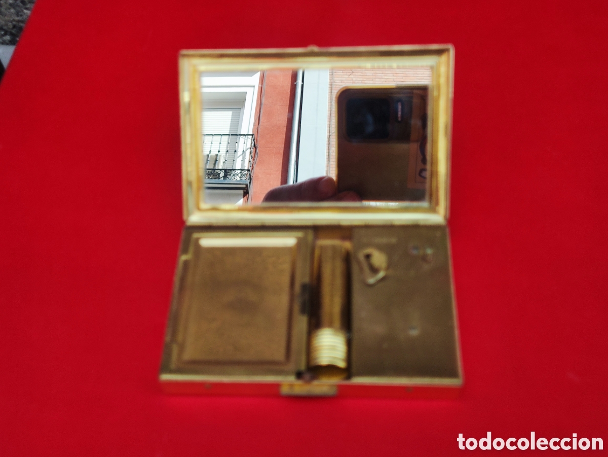 Vintage: CAJA MUSICAL CLOVER POLVERA PINTA LABIOS ESPEJO - Foto 8