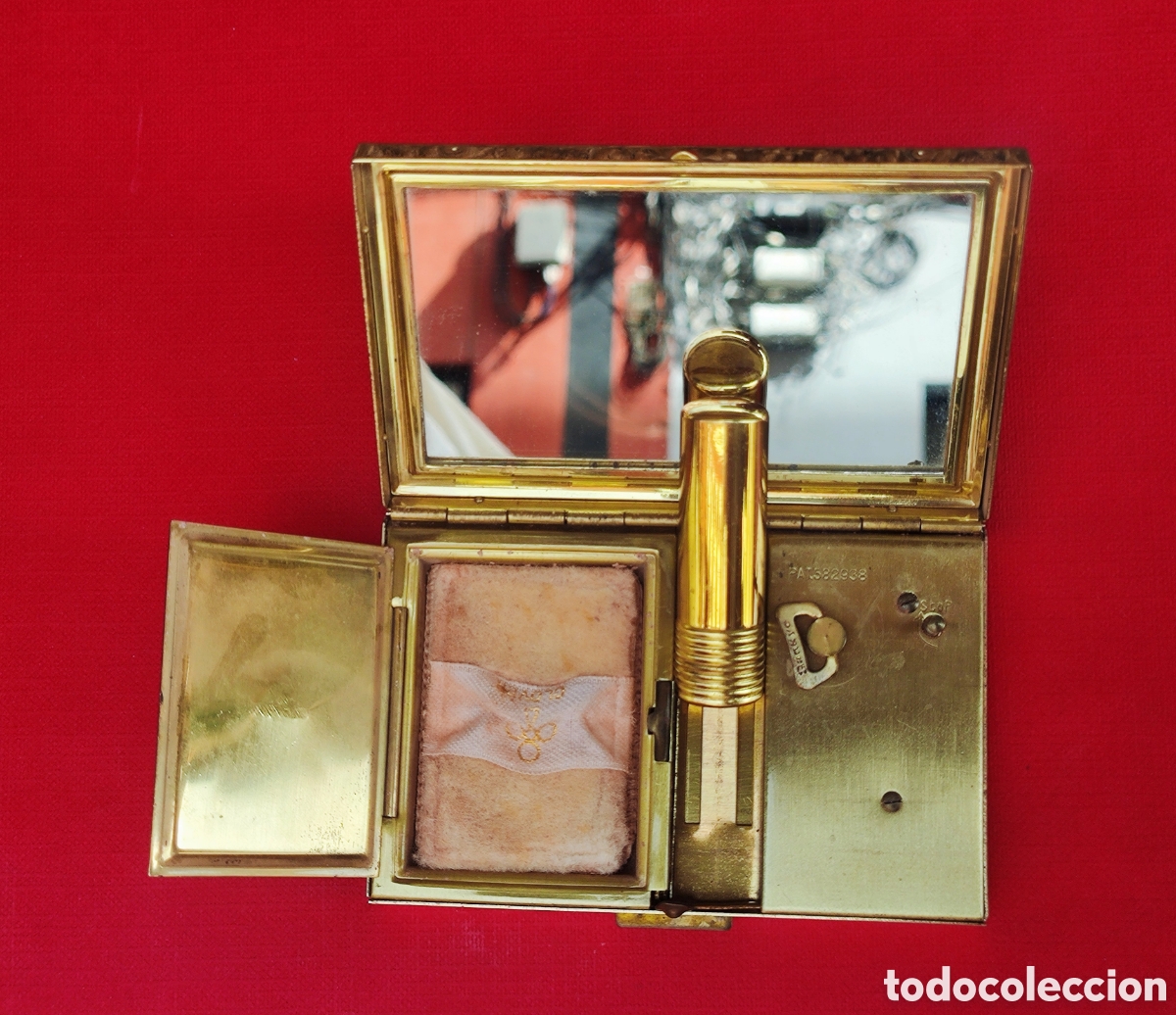 Vintage: CAJA MUSICAL CLOVER POLVERA PINTA LABIOS ESPEJO - Foto 11
