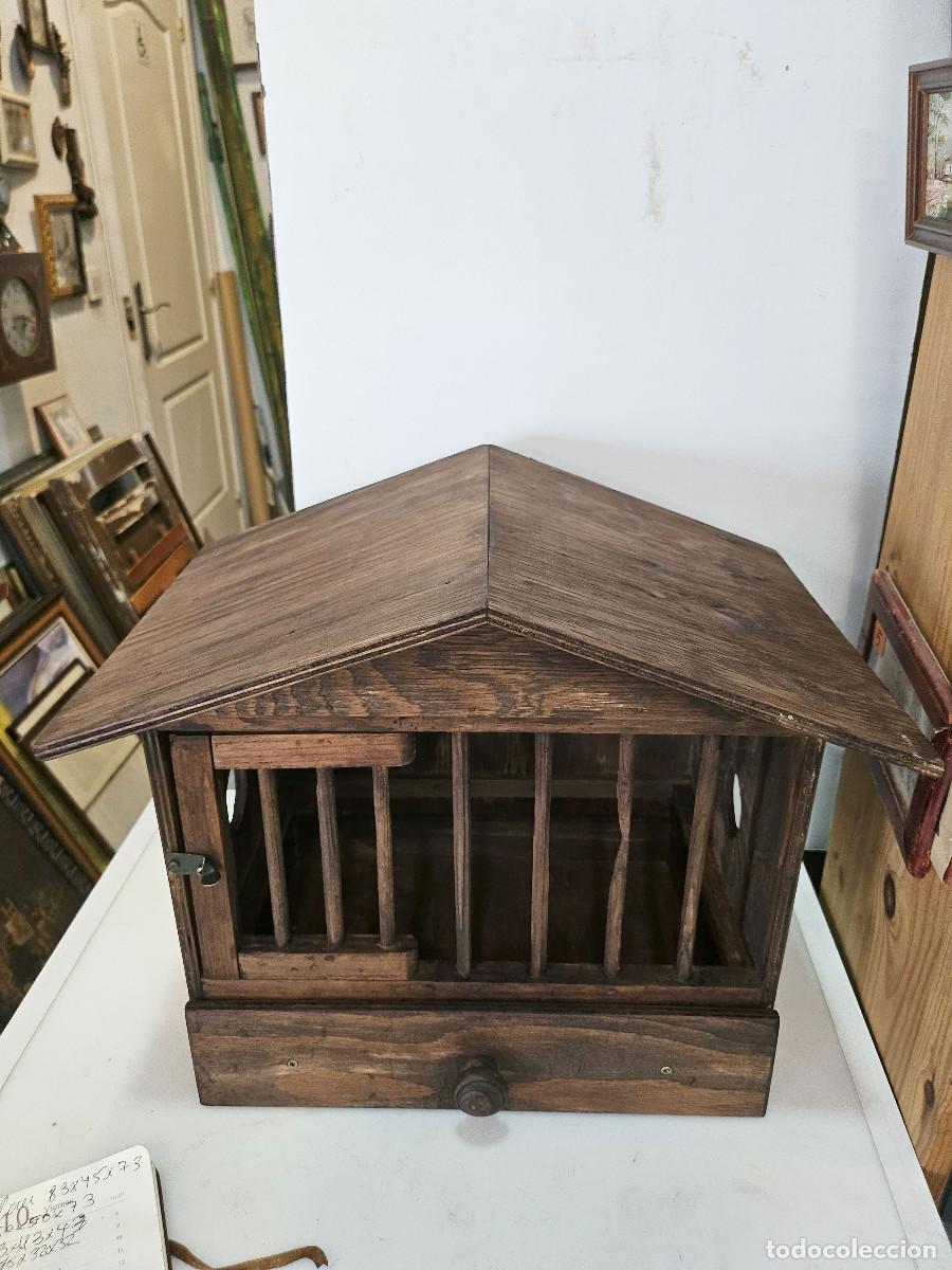 Vintage: jaula de madera antigua - Foto 1