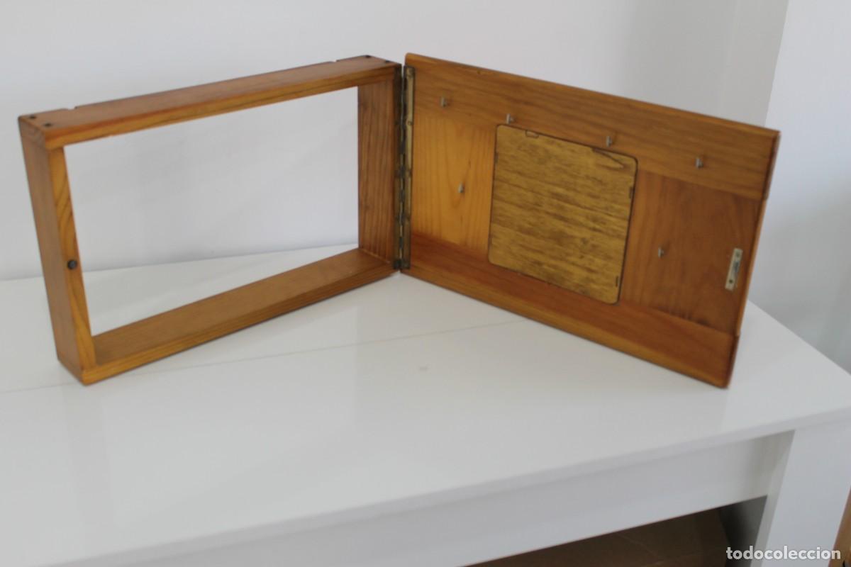 Vintage: CUADRO TAPA CONTADOR MADERA CON AZULEJO - Foto 3