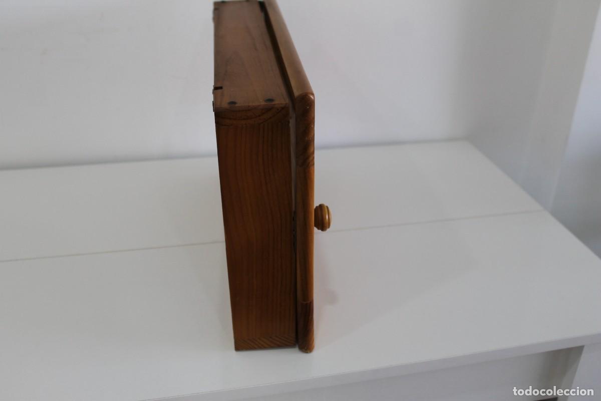 Vintage: CUADRO TAPA CONTADOR MADERA CON AZULEJO - Foto 5