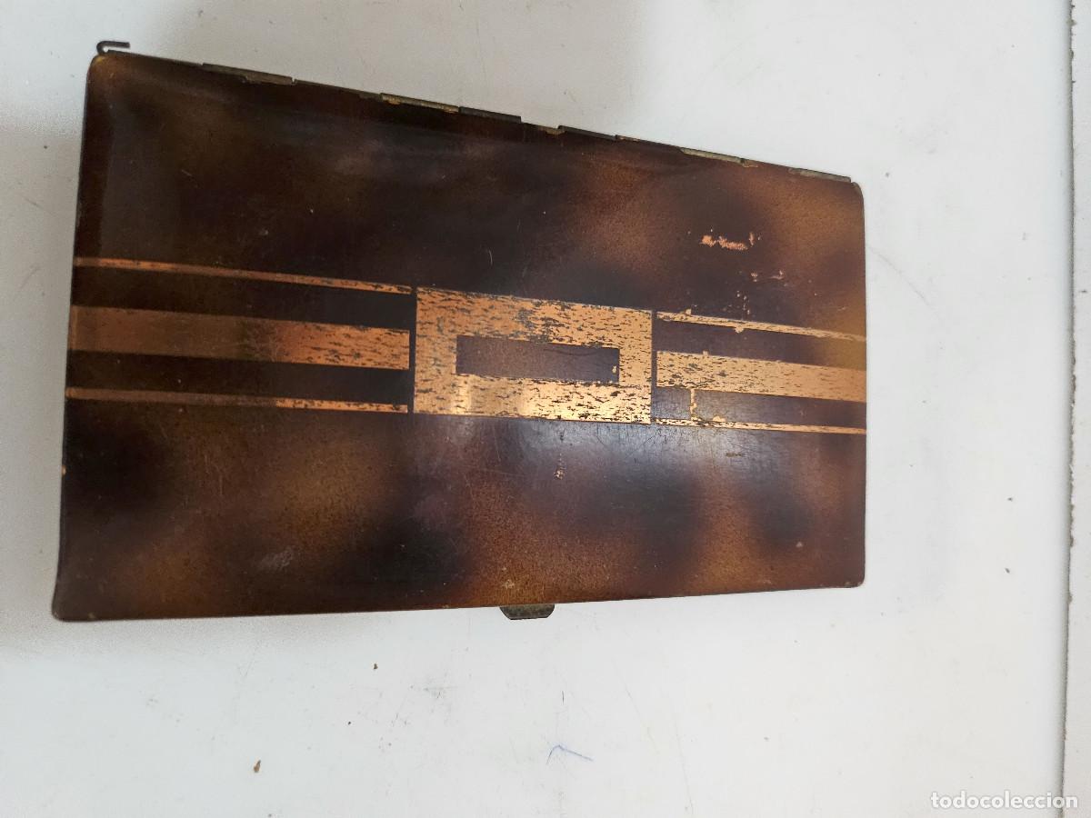 Vintage: pitillara antigua de metal y ? - Foto 2