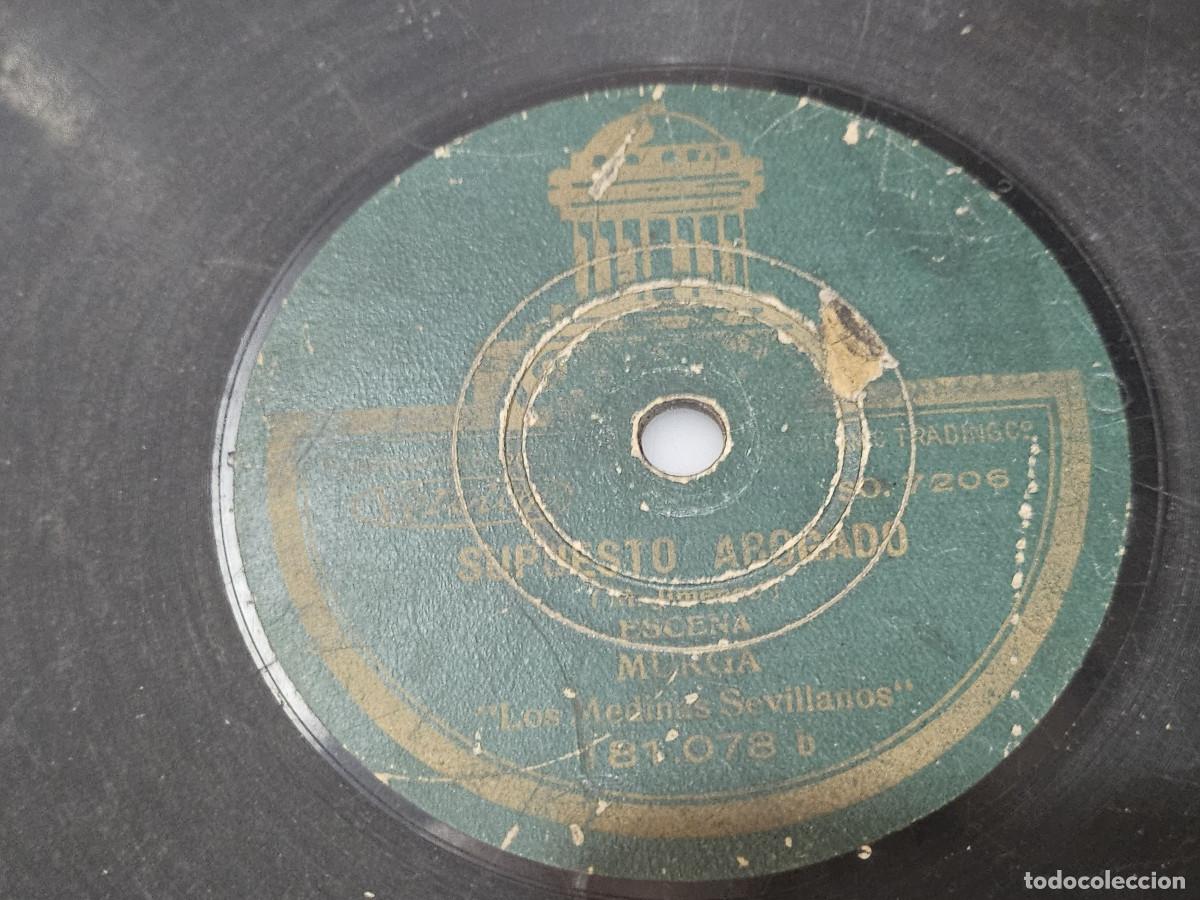 Vintage: 3 discos de pizarra antiguo - Foto 3