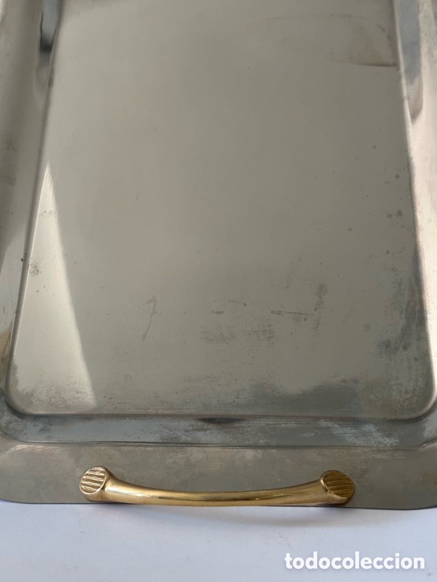 Vintage: Bandeja con asas doradas - Foto 4