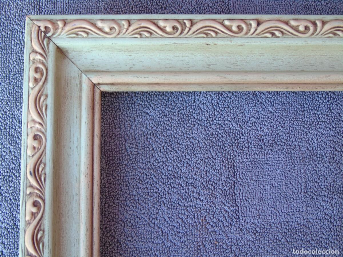 Vintage: MARCO DE MADERA VINTAGE. VERDE CLARO. - Foto 2