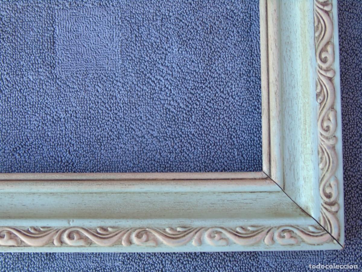 Vintage: MARCO DE MADERA VINTAGE. VERDE CLARO. - Foto 4